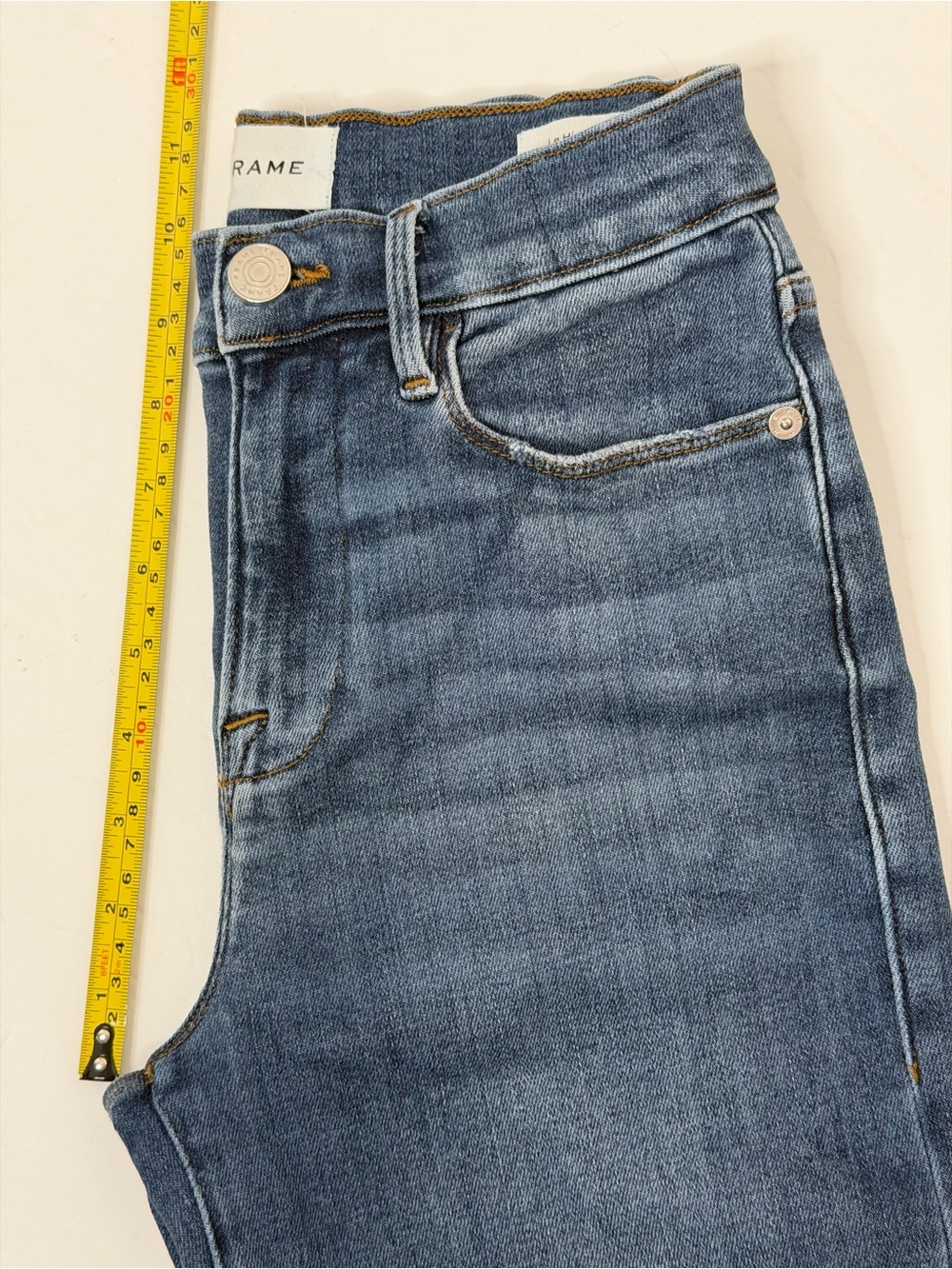 Frame Le High Ankle Straight Leg Jeans Strech Size 25 - Picture 12 of 15